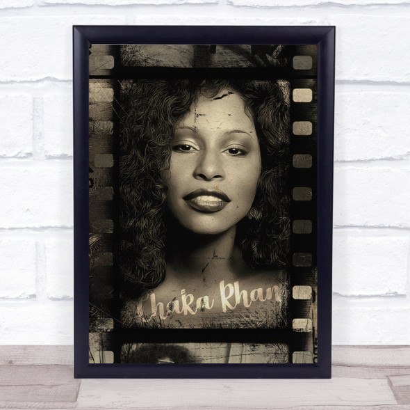 Chaka Khan Young Vintage Movie Reel Wall Art Print