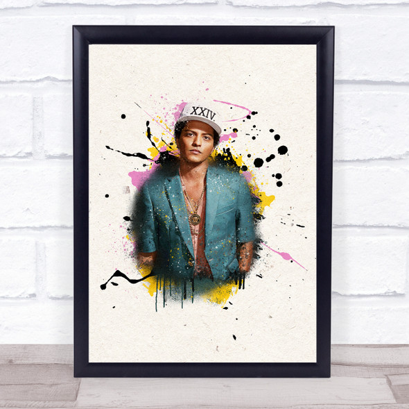 Bruno Mars colorful Splatter Drip Wall Art Print