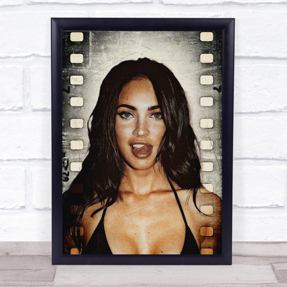 Megan Fox Vintage Movie Reel Wall Art Print