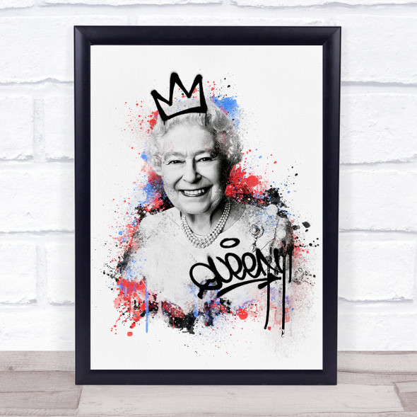 Queen Graffiti Splatter Drip Wall Art Print