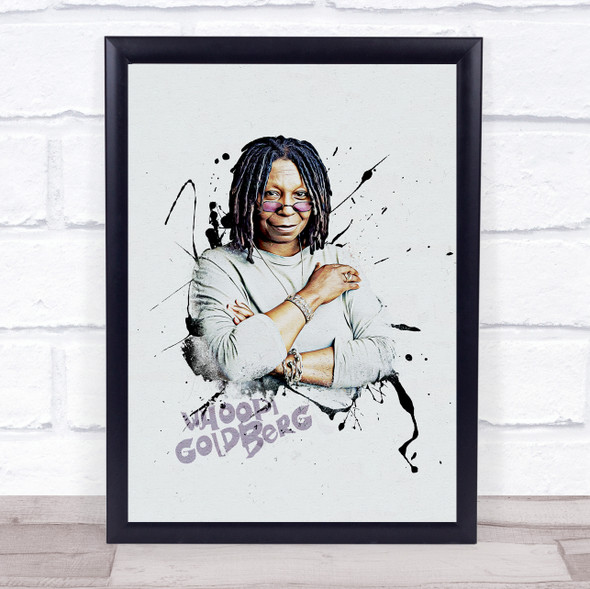 Whoopi Goldberg Ink Splatter Wall Art Print