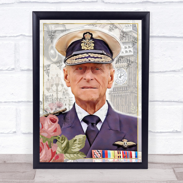 Prince Philip Vintage Roses Wall Art Print