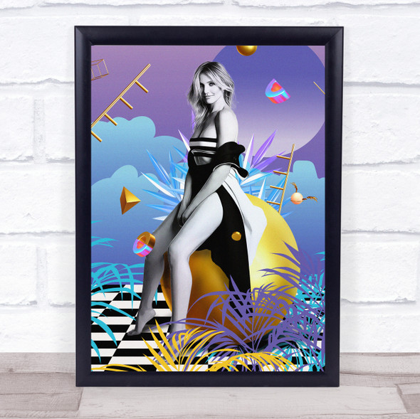 Cameron Diaz Retro Abstract Wall Art Print