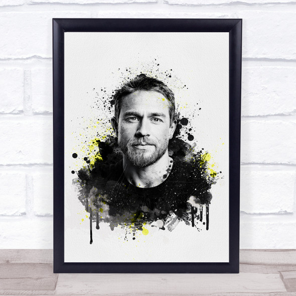 Charlie Hunnam Black Splat Wall Art Print