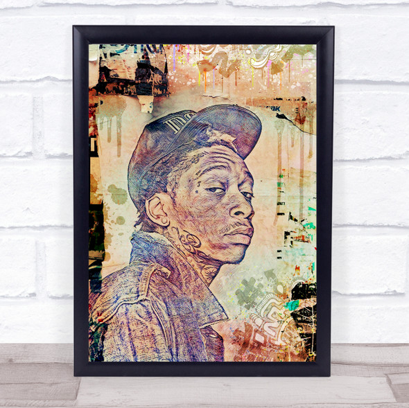 Wiz Khalifa Urban Grunge Wall Art Print