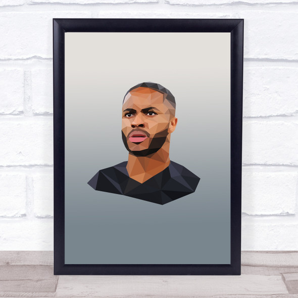 Raheem Sterling Polygon Wall Art Print