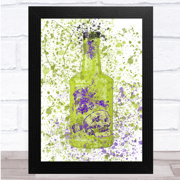 Dead Mans Fingers Lime Rum Splatter Wall Art Print