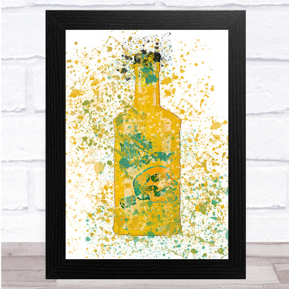 Dead Mans Fingers Mango Rum Splatter Wall Art Print