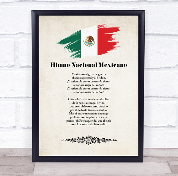 National Anthem Of Mexico Wall Art Print