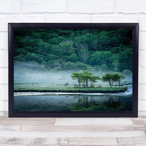 Kakumanbuchi Marsh Japan Green Asia River Stream Jungle Trees Forest Art Print