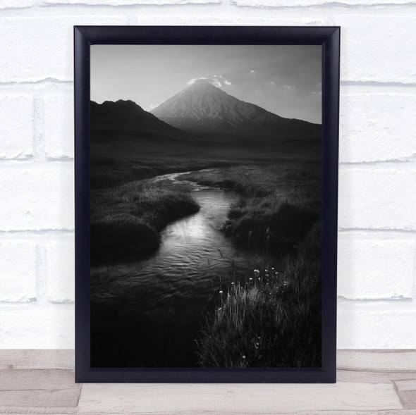Leading To Mount Mountain Light Flower Top Peak River Wall Art Print