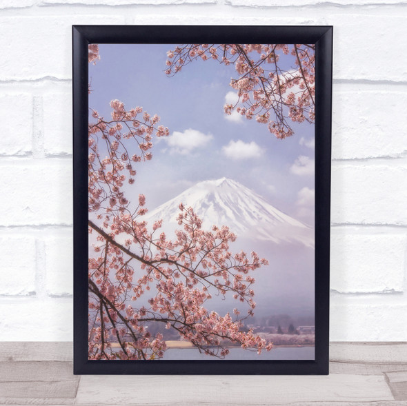 Mt Fuji in the cherry blossoms Sakura Fuji Mt Japan Wall Art Print