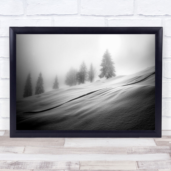Mystic Trees Alps Cold Fir Forest Frost Frozen Hill Ice Wall Art Print