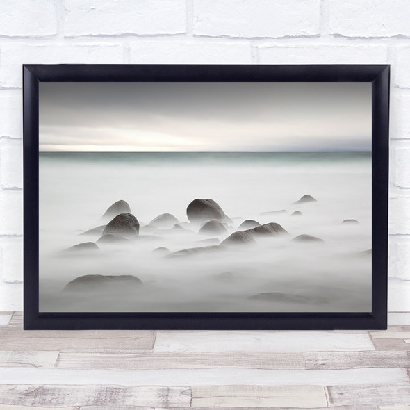 Rocks at Uttakleiv beach Norway Wall Art Print