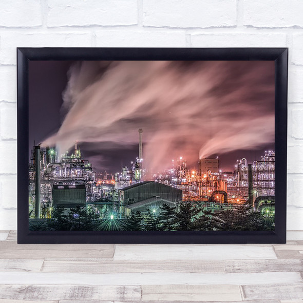 Steam Industrial Factory Smoke Pollution Global Warming Environment Art Print