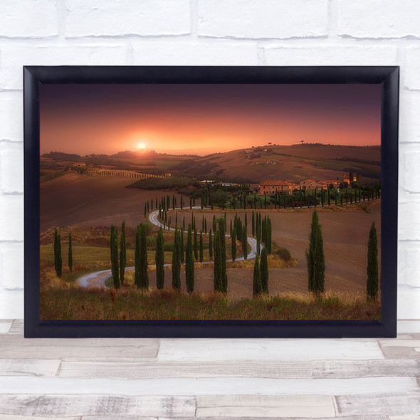 Tuscany Italy Cypress Trees Colonnade Wall Art Print