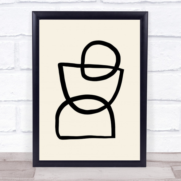 Shape 04 Graphic Shapes Illustration Abstract Lines Geometry Wall Art Print