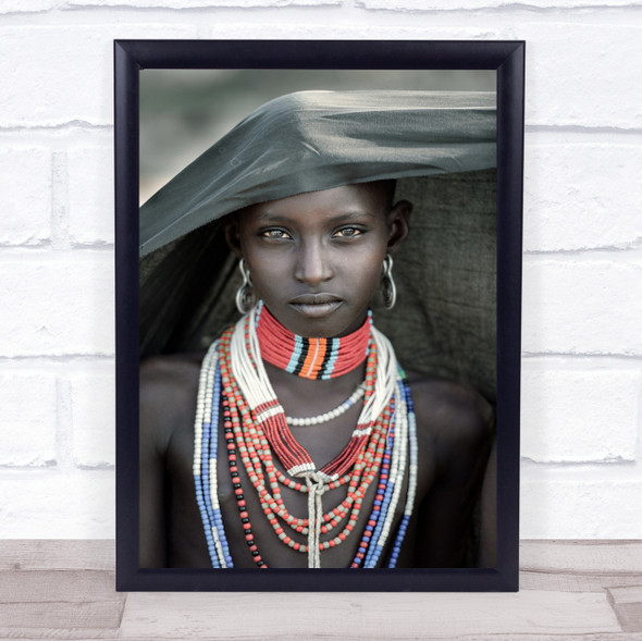 Arbore Tribes Girl Tribe Ethiopia African Africa Valley Tribal Face Art Print