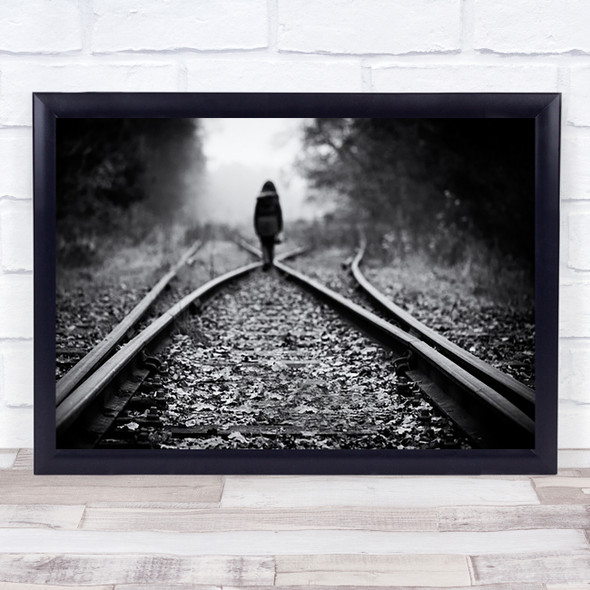 Choices Child Choice Choose Railway Path Rail Way Girl Brasschaat Wall Art Print