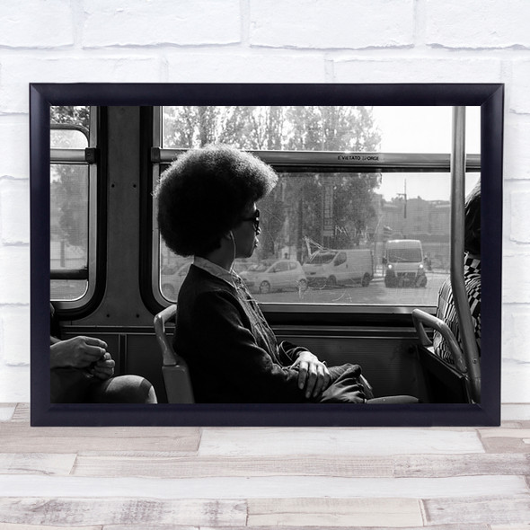 Milano Streets Transportation Hair Street Bus Person Glasses Listen Art Print