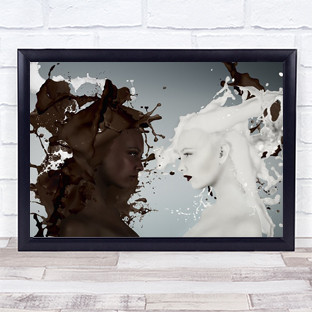 Model Woman Women Models Splash Liquid Wall Art Print
