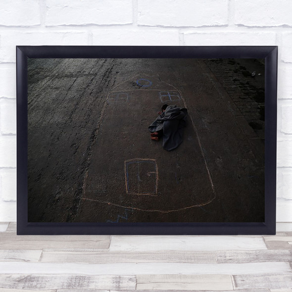 No Shelter Refugees Crisis War Displaced Shelter Families Children Art Print