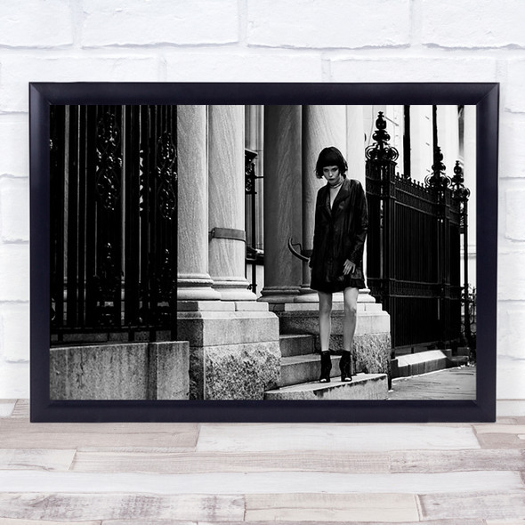 Paint It Black 2 Fashion Model New York USA United States America Wall Art Print