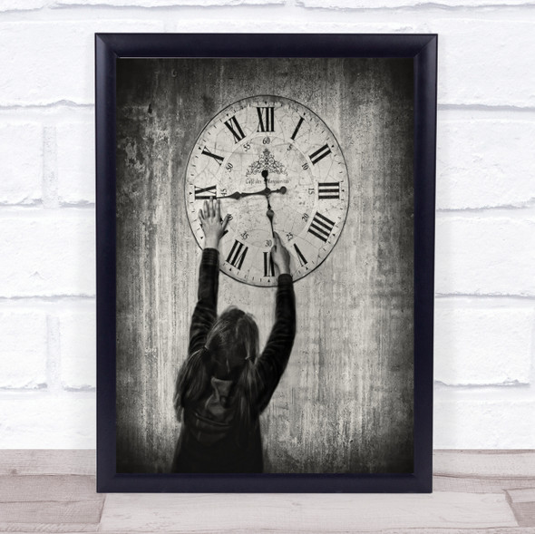Please Move Faster I Want To Grow Up Time Child Clock Belgium Wall Art Print