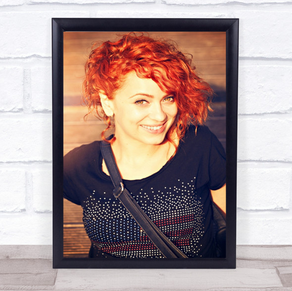 Sweet Girl Red Hair Wall Art Print