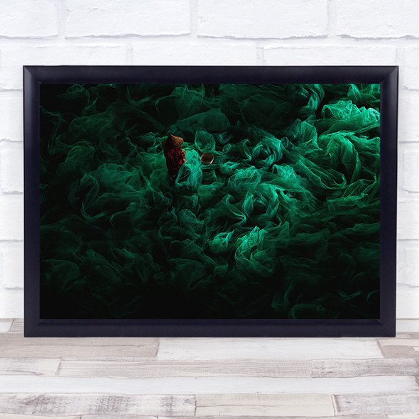The Green Field Vignette Dark Net Nets Asia Wall Art Print
