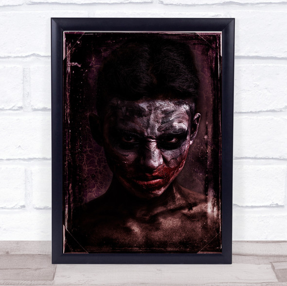 Why So Serious Joker Evil Psycho Mad Colombia Man Paint Body Wall Art Print