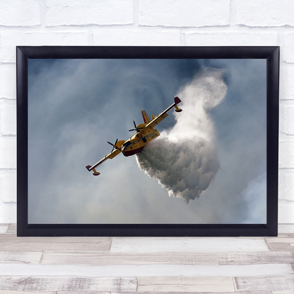 Sky Water Action Drama Dramatic Fire Rescue Bomb Wall Art Print