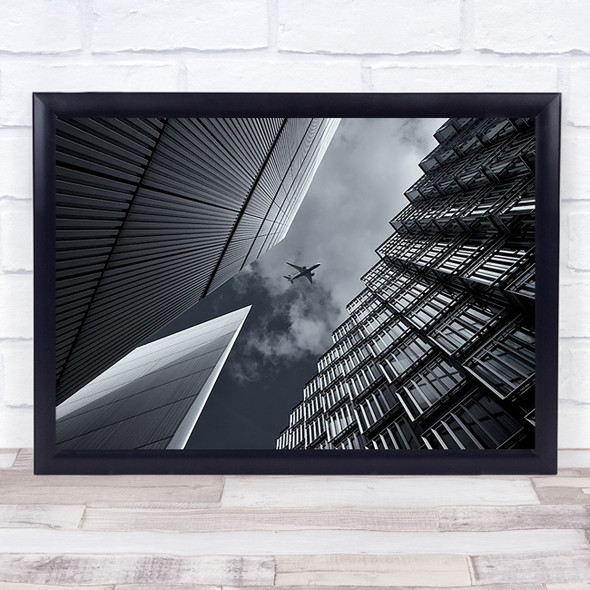 Skyway London Buildings Airplane Windows Cityscape Wall Art Print