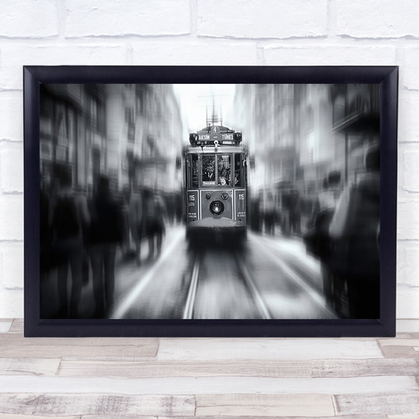 Taksim-Tunel Taksim Tram Istiklal Istanbul Turkey Street People Crowd Art Print