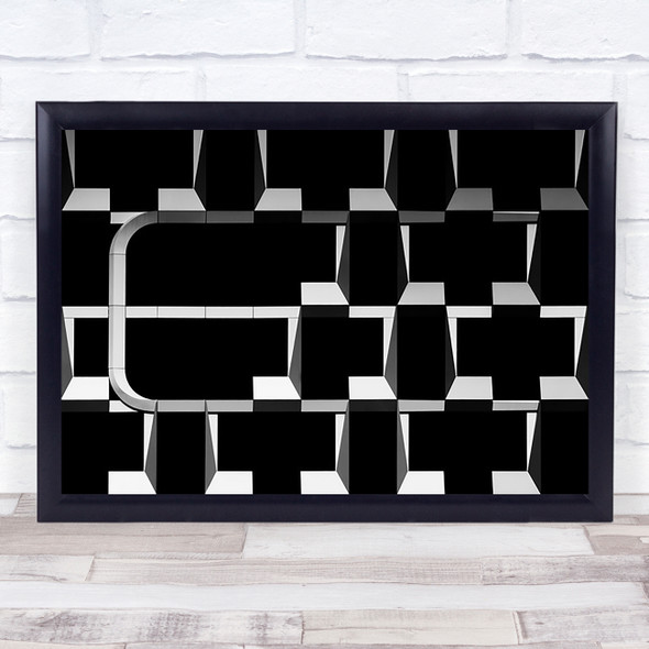 Face fraud Abstract Lines Facade Windows Building Shapes Geometry Wall Art Print