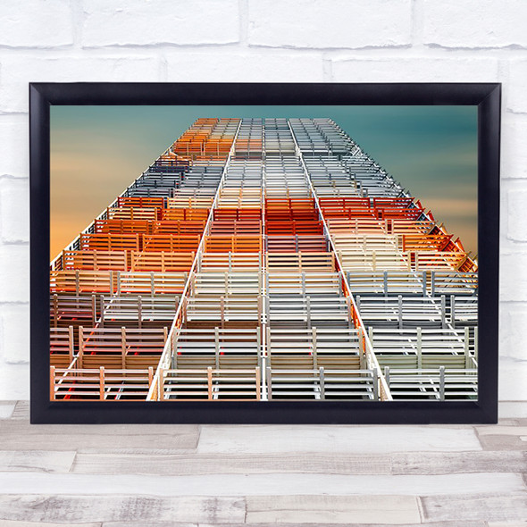 Abstraction Lines Architecture Y Structure Modern Windows Wall Art Print