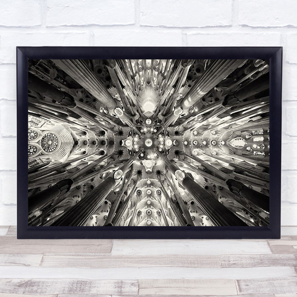 Artificial Forest Sagrada Familia Church Ceiling Interior La Cathedral Art Print