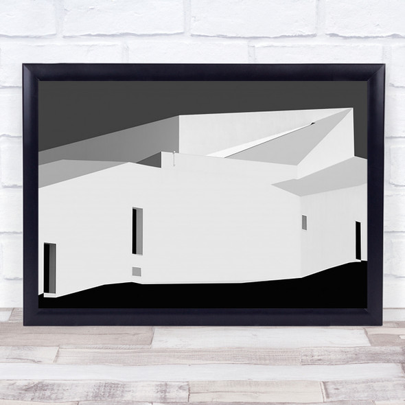 Doors Windows Abstract Graphic Architecture Geometry Facade Wall Art Print