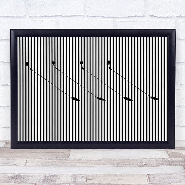 Lines Shadows Lamps Building Abstract Industrial Geometry Shapes Wall Art Print