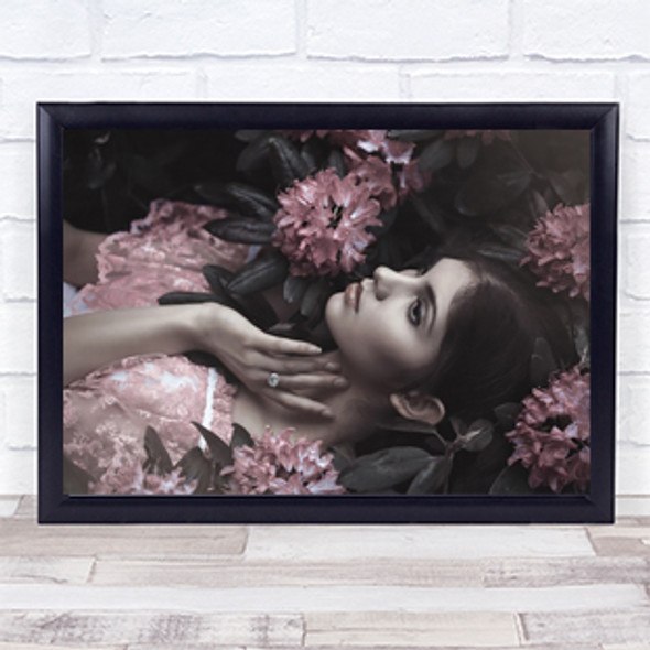 Joanna Woman Beauty Flowers Spring Flower Ring Dress Face Wall Art Print
