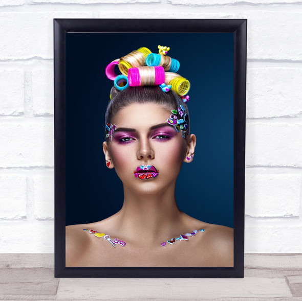 Yana Model Beauty Ukraine Colour Colours Colourful Woman Wall Art Print
