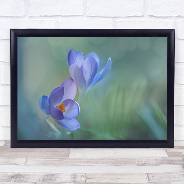 Lovely Couple Flower Bokeh Delicate Soft Pair Couple Romance Love Wall Art Print