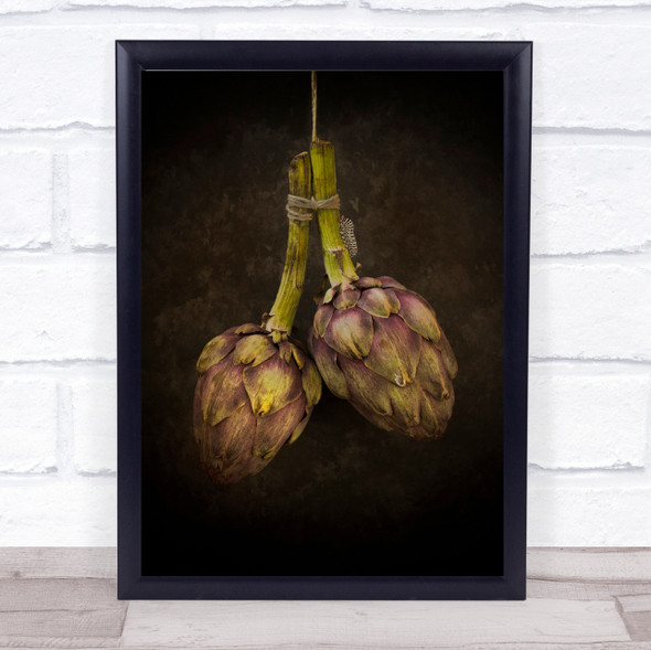 Artichoke Vegetables Kitchen Hanging Caterpillar Wall Art Print