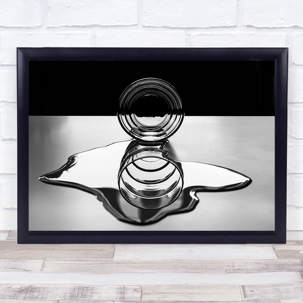 Circles Of Glass Water Kitchen Drink Spill Spilled Reflection Wall Art Print