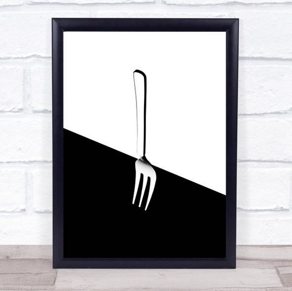 Fork Cutlery Kitchen Metal Graphic Wall Art Print