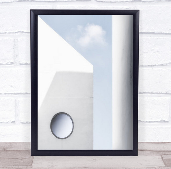 A Glimpse Of Heaven High Key High-Key Window Column Pillar Cloud Wall Art Print