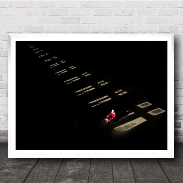 Shadow In The Castle Windows Shadows Dark Small Lonely Alone Kid Wall Art Print