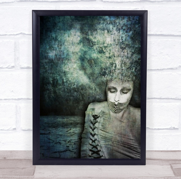 Creative Edit Edited Woman Montages Composites String Lace Eyes Wall Art Print
