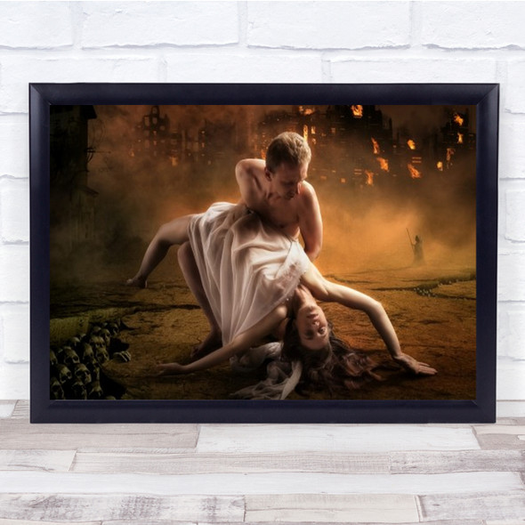 Naked Man Woman Cloth Death Love End Tainted Curse Dead Sad Sadness Art Print