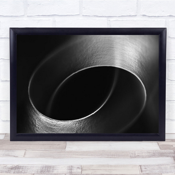 Rotation Abstract Paper Film B&W Shapes Geometry Light Shadow Wall Art Print